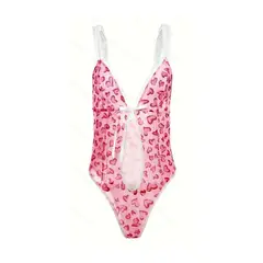 MORITA BAG STORE - BODY PARA MUJER CON MALLA TRANSPARENTE DISEÑO COLOR ROSADO