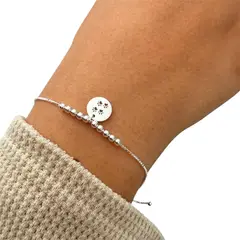 JOYERIA D'PILMER - PULSERA DE PLATA CON DIJE HUELLITAS
