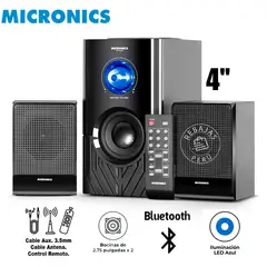 MICRONICS - FENDER MIC S6004BT Parlante Bluetooth 4 LED USB FM Control Remoto