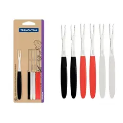 TRAMONTINA - Set De Tenedores Para Bocadillos x 6 Pzas