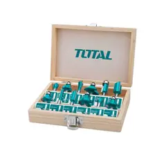 TOTAL TOOLS - SET DE FRESAS 6MM 12PZS PARA RUTEADORA FRESADORA TOTAL - TACSR0121