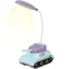GENERICO - Lámpara LED de Escritorio Infantil Diseño Tanque - Morado