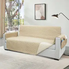 SALA FABULOSA - Protector de mueble 3-2-1 antifluído y reversible - CremaPerla