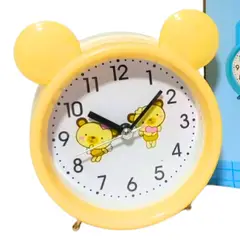 GENERICO - Reloj Despertador Analógico de Mesa Infantil Diseño Osito con Orejas