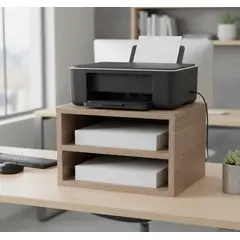 GENERICO - Módulo Organizador de mesa escritorio en melamina Miel