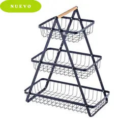 ICHIMATSU - Frutero 2 Niveles M/Madera (30x19.5x33 Cm)