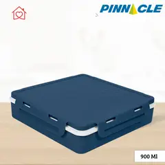 GENERICO - Taper de Plastico Cuatro Divisiones Pinnacle 900 ml Azul