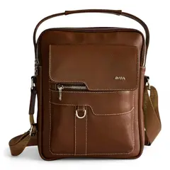 QARA - Morral de Cuero para Hombre Bolso Cruzado Premium en Cuero Genuino