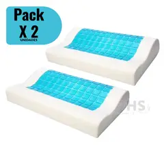 OEM - Almohada Viscoelástica Memory Foam con GEL x2 unidades