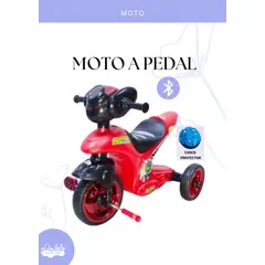 OKA - Moto a pedal + Casco - ROJO Y NEGRO