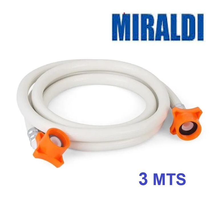 MANGUERA DE INGRESO LLENADO LAVADORA 3 MT - MIRALDI