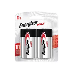 ENERGIZER - Pilas alcalinas grandes x2 D2