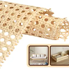 GENERICO - Esterilla - Ratán Rollo Sintético Tejido Octagonal para Muebles 50 cm ancho x 3m