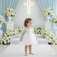 GENERICO - VESTIDO DE NIÑA PARA BAUTIZOS