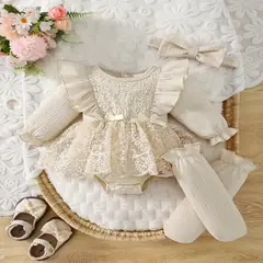 GENERICO - VESTIDO DE NIÑA PARA BAUTIZOS + LACITO