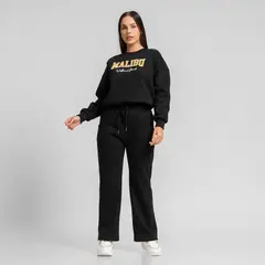 ONHUL - Conjunto buzo polera y pantalón jogger palazzo para mujer