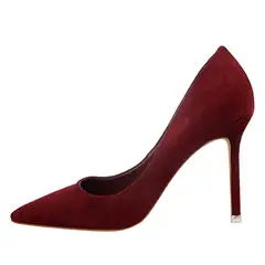 SHANDIAN - Zapato Formal Mujer Rojo