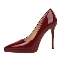 SHANDIAN - Zapato Formal Mujer Rojo
