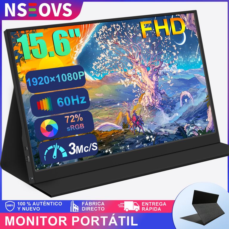 NSEOVS 156 1080P 72% sRGB monitor portátil 1920×1080P 60Hz