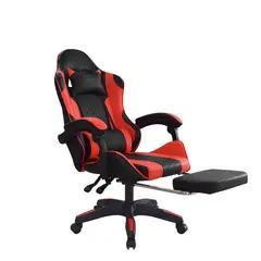 BONNO - Silla Gamer con Reposapiés BYD Negro/Rojo