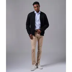 MBO - Chompa Hombre Pet Abierta Cuello Neru Con Cierre Negro