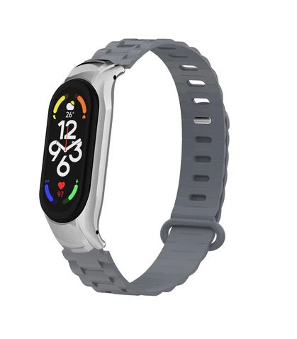 Correa de Silicona con Textura para Xiaomi Band 7 - GRIS