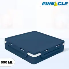 GENERICO - Taper de Plastico Cuatro Divisiones Pinnacle 900 ml Azul