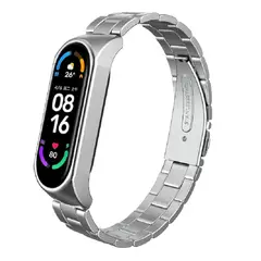 GENERICO - Correa Eslabón para Xiaomi Band 7 - PLATEADO