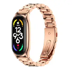 GENERICO - Correa Eslabón para Xiaomi Band 7 - ORO ROSA