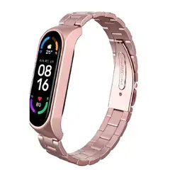 GENERICO - Correa Eslabón para Xiaomi Band 7 - ROSADO