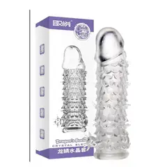 GENERICO - FUNDA PENE EXTENSORA TRANSPARENTE CON SUJETADOR DE TESTICULOS