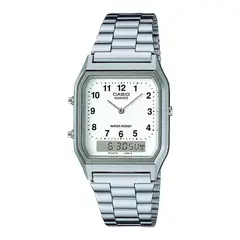 CASIO - Reloj Análogo Mujer AQ-230A-7B - Plateado