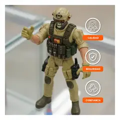 GENERICO - Figura Soldado Militar del Desierto con Mascara de Calavera Juguete para Niños