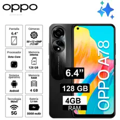 OPPO - A78 4GB 128GB - NEGRO