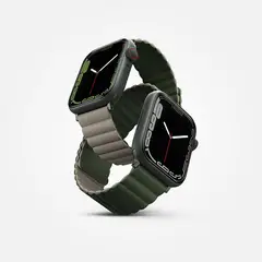 GENERICO - Correa Uniq Revix reversible para Apple Watch 44mm a 49mm - Verde Gris