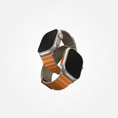 GENERICO - Correa Uniq Revix Premium Edition reversible para Apple Watch 44 a 49mm - Naranja Caqui