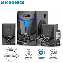 MICRONICS - Parlante Fiero MIC S7000KTV Bluetooth 2.1 Karaoke USB LED 5 PulgadasTV