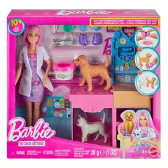 BARBIE - Profesiones Set Veterinaria Con Mascota y Accesorios