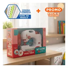 GENERICO - Pack6 Set de Manualidades Infantil Blanco y Rosado de Maquina de Coser Y+Papel Regalo