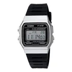 CASIO - Reloj F-91WM-7ACF Hombre Resina Negro