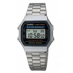 CASIO - Reloj A168WA-1W Acero Plateado Hombre