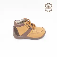 FAR WEST - Zapatos Botines Primeros Pasos Pega Pega Niño Gael Cuero Natural