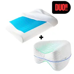 OEM - Almohada Cervical Viscoelástica Con Gel + Almohada de Piernas