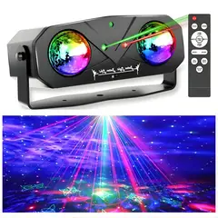 SEISA - Proyector de Luz 5 en 1 para Fiestas y Eventos EMS-38 Láser RGB Control Remoto y Modo Música