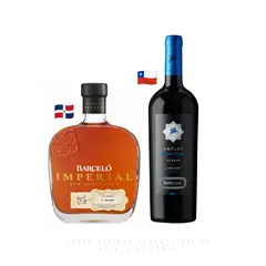 SANTA EMA - Pack Ron Barceló Imperial 750ML + Vino Amplus Merlot 750ML