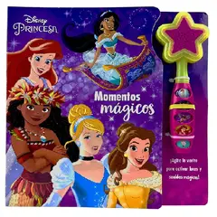 DISNEY CLASICOS - Disney Princesa Ariel Bella Moana y mas - Momentos Mágicos - Libro y Varita con Luces y Sonidos