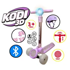 UNIVERSAL - SCOOTER PARA NIÑOS MUSICAL CON BLUETOOTH KODI 3D ENCANTO