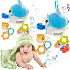 GENERICO - Juguete Interactivo Peluche de Ballena Tipo Sonaja con Música