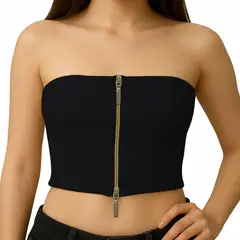 GENERICO - Top Strapple Doble Cierre 474G Lid-10 Hilo Tacto Color Negro