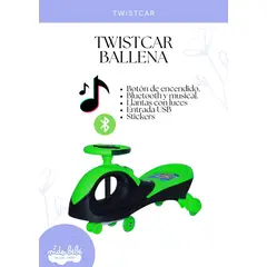 OKA - TWISTCAR BALLENA DE NIÑO - VERDE Y NEGRO